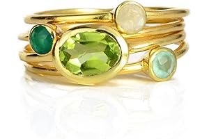Mom Ring Set Combo: Birthstone Magic for Mothers