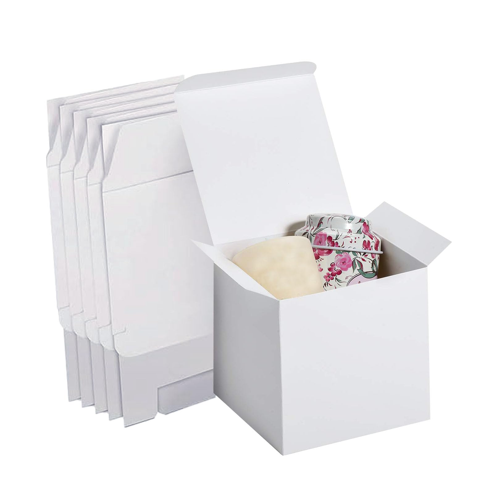 Cajas De Regalo De Papel Kraft - 15 Unidades, 10x10x10 Cm, Negras, Plegables, Para Manualidades Y Eventos