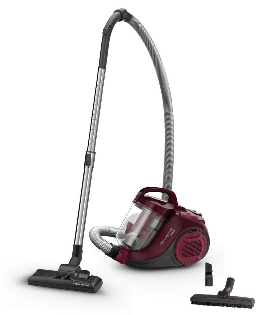 Swift Power Cyclonic Vacuum Cleaner, 1.2 L Capacity, High Performance, Low Energy Motor, Compact, Parquet Brush RO2933EA, Bordeaux