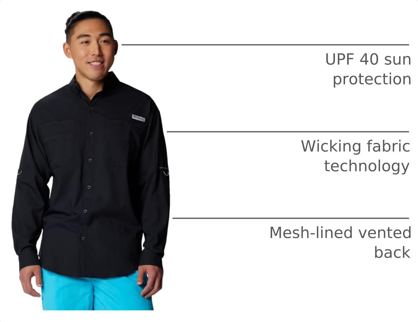 Columbia Mens PFG Tamiami II Long Sleeve Fishing Shirt product thumbnail 6