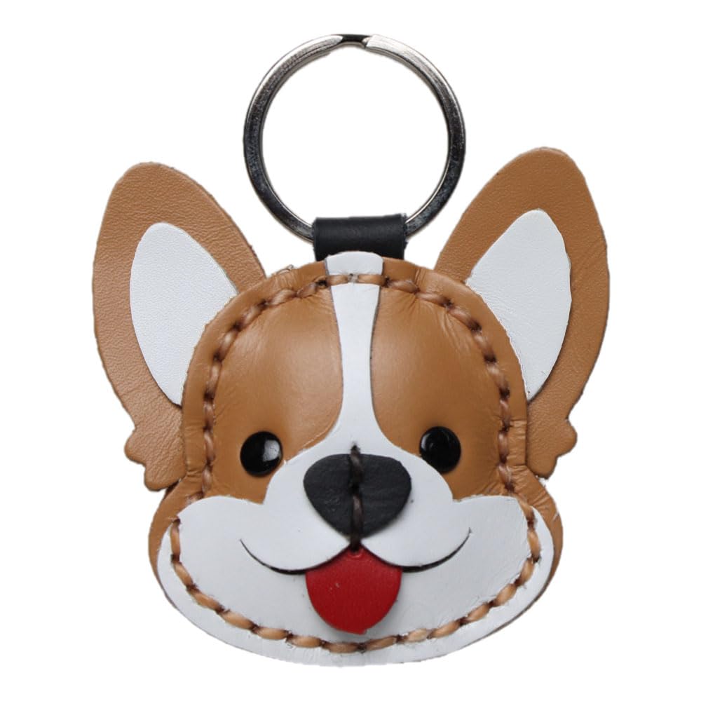 美品✭バッグチャーム 犬 キーホルダー メンズ 犬 バッグチャーム キーホルダー ブランド レザー レディース