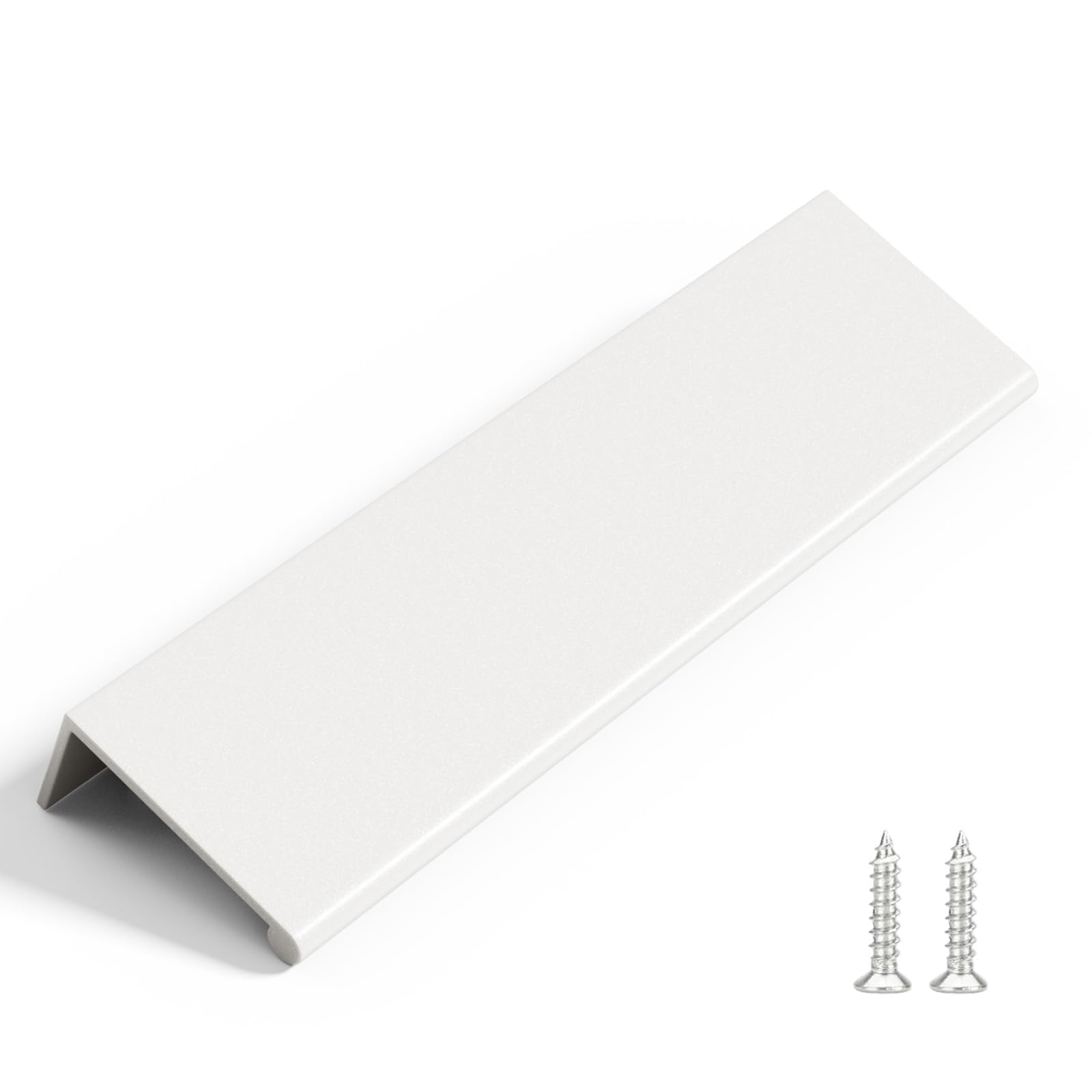 Rergy 10 Pack 5 INCH Cabinet Pulls White Finger Pulls, White Edge Pulls for Cabinet Kitchen Cabinet Edge Pulls, 128mm Cabinet Finger Pulls