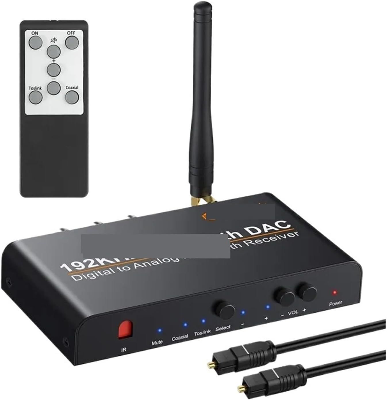 DAC Converter Built-in Receiver Digital Coaxial Toslink to Analog Stereo RCA 3.5mm Audio Support AptX