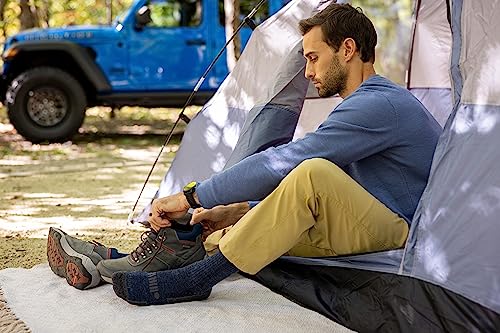 Jeep Men's Wool Blend Trail Crew Socks-2 Pair Pack-Breathable, Cushioned Comfort3