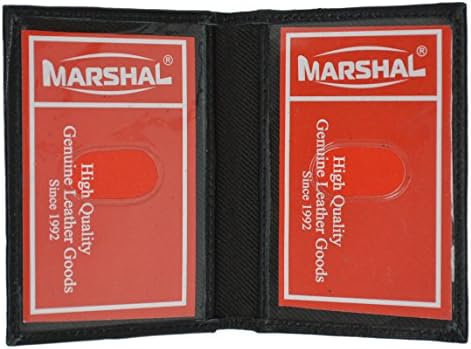 Marshal Slim Thin Leather Credit Card ID Mini Wallet Holder Bifold Driver's License Safe