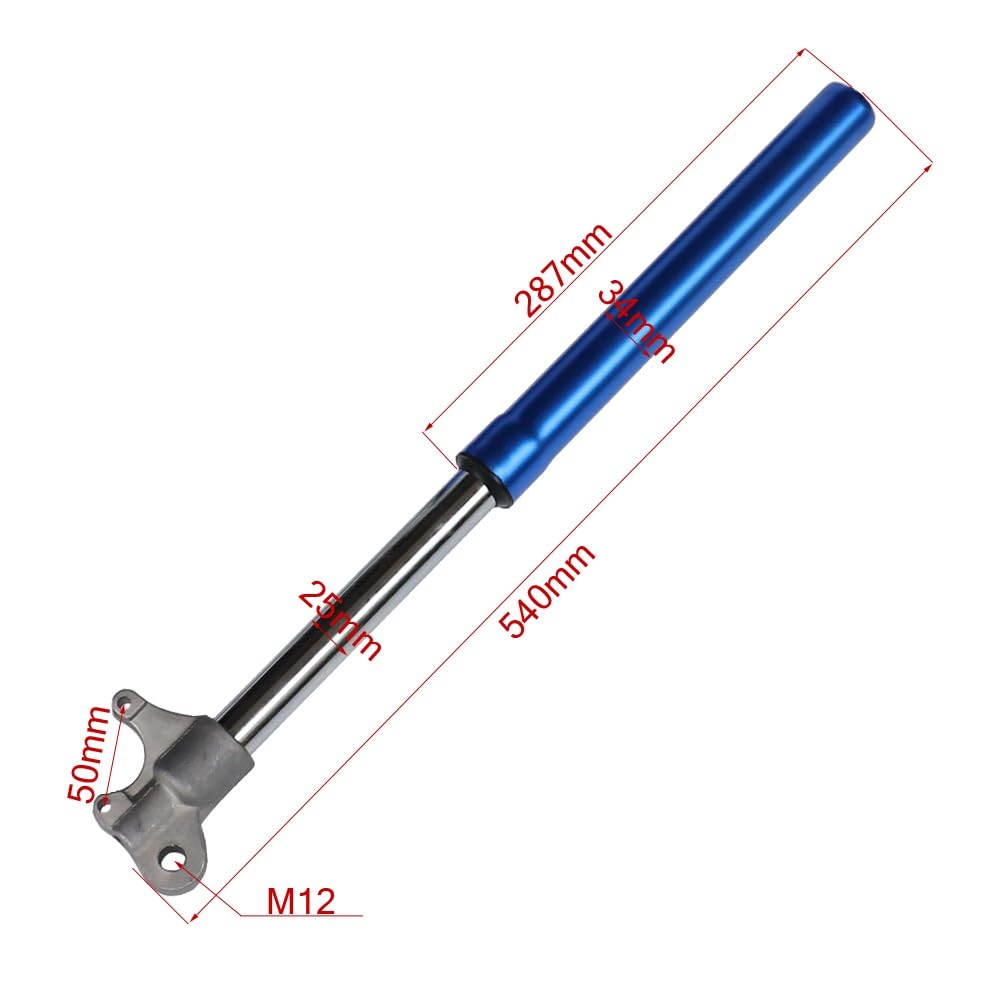 Amortisseur À Ressort Suspension D'amortisseur De Fourche Avant Pour Mini Vélo De Fosse De Saleté De Moto 49cc(Argent)