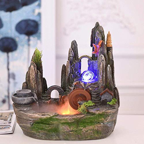 Innenbrunnen Desktop-Brunnen Simulation Bergstein Wasserfall Desktop Feng Shui Luftbefeuchter Home Decoration Crafts Wohnzimmer Büro Desktop-Brunnen Ornamente Innenentspannung Desktop Founta - Image 5