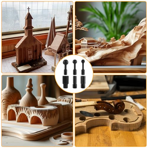 MIVIDE 6er Set Kugelfräser Holz 25mm 30mm 40mm Holzfräser Holzraspel Set 20mm 25mm 30mm, Kugelfräser Holz Schnitzen Winkelschleifer Zubehör M14, Kugelmeißel Holzfräser für 125 mm Winkelschleifer