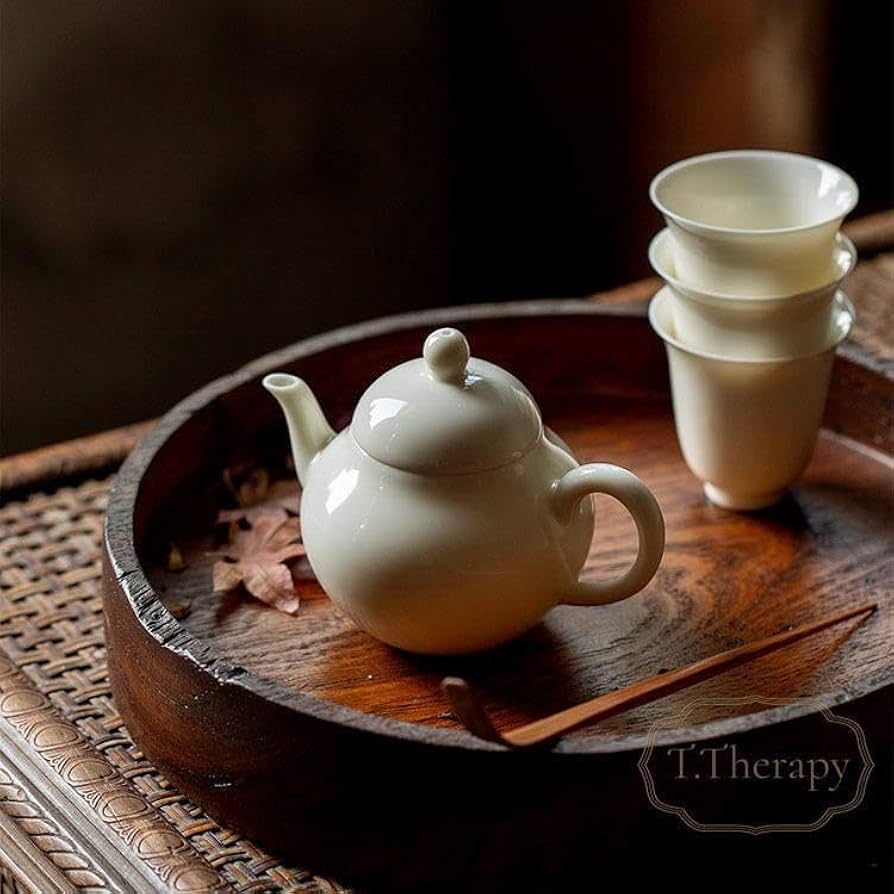 茶道具 白磁 魚型 陶器 手付き 急須 水柱 木箱付 中国美術？ 茶道具 白磁 魚型 陶器 手付き 急須 水柱 木箱付 中国美術