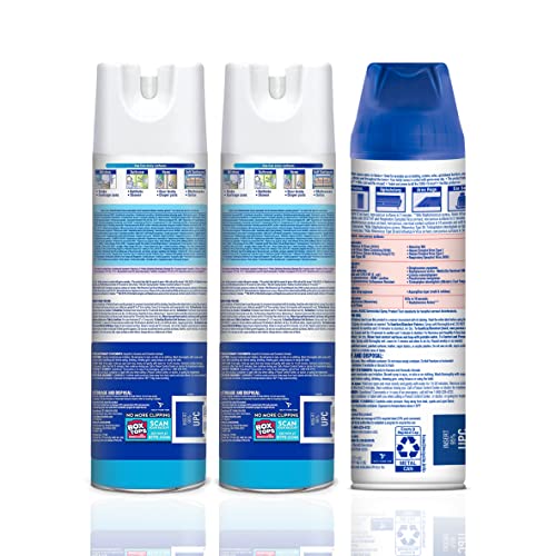 Lysol Disinfectant Spray + Fabric Disinfectant, Sanitizing And Antibacterial Spray, For Disinfecting And Deodorizing, Crisp Linen + Lavender Fields, 2 Count (19 Oz Each) + 1 Count (15 Oz) #TOP1