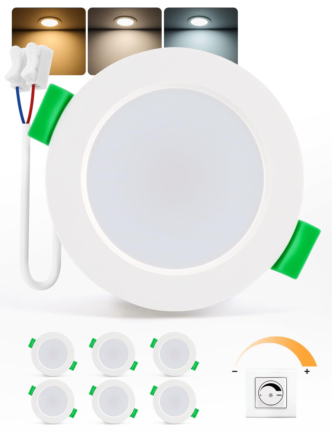 BOJIM LED Spots 230V für Bad Einbaustrahler