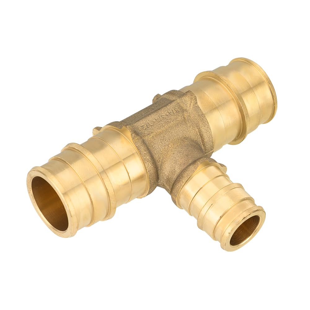 EFIELD Pex-A - Soporte de latón de expansión de 3/4 x 3/4 x 1/2 pulgadas, solo para conexión de tubo Pex-A, ASTM F1960 (paquete de 5)