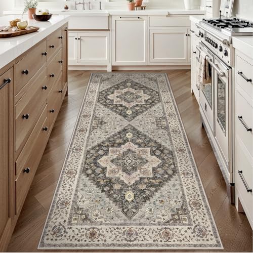 Image of Tangsoo 2x6 Washable Runner Rugs for Hallway, Vintage Non Slip Rug Runners