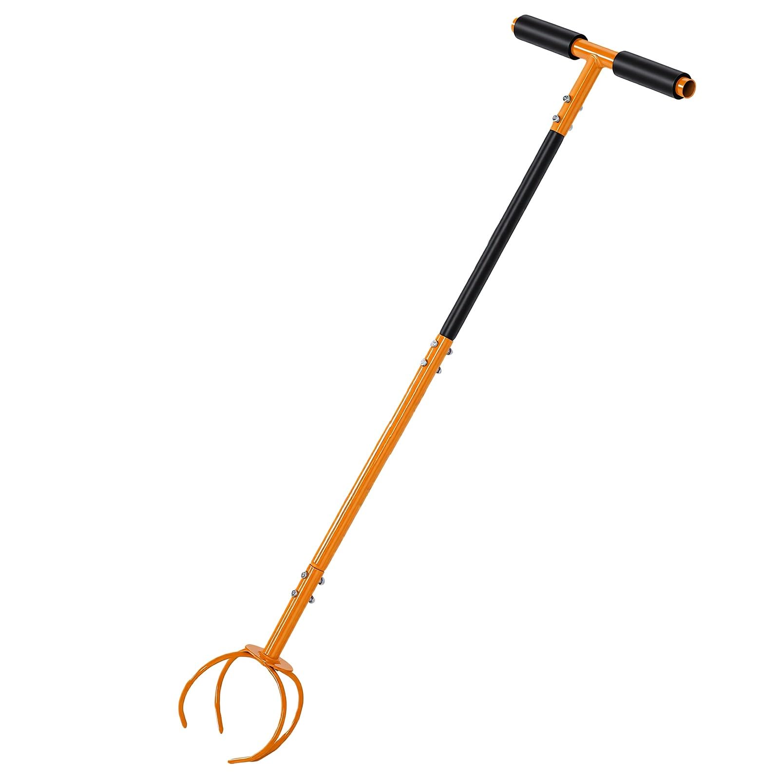 Generic Coltivatore Manuale da Giardino con Motozappa Manuale con Manico Curvo per Aerare Aiuole 97x29,8x17 Cm Ferro