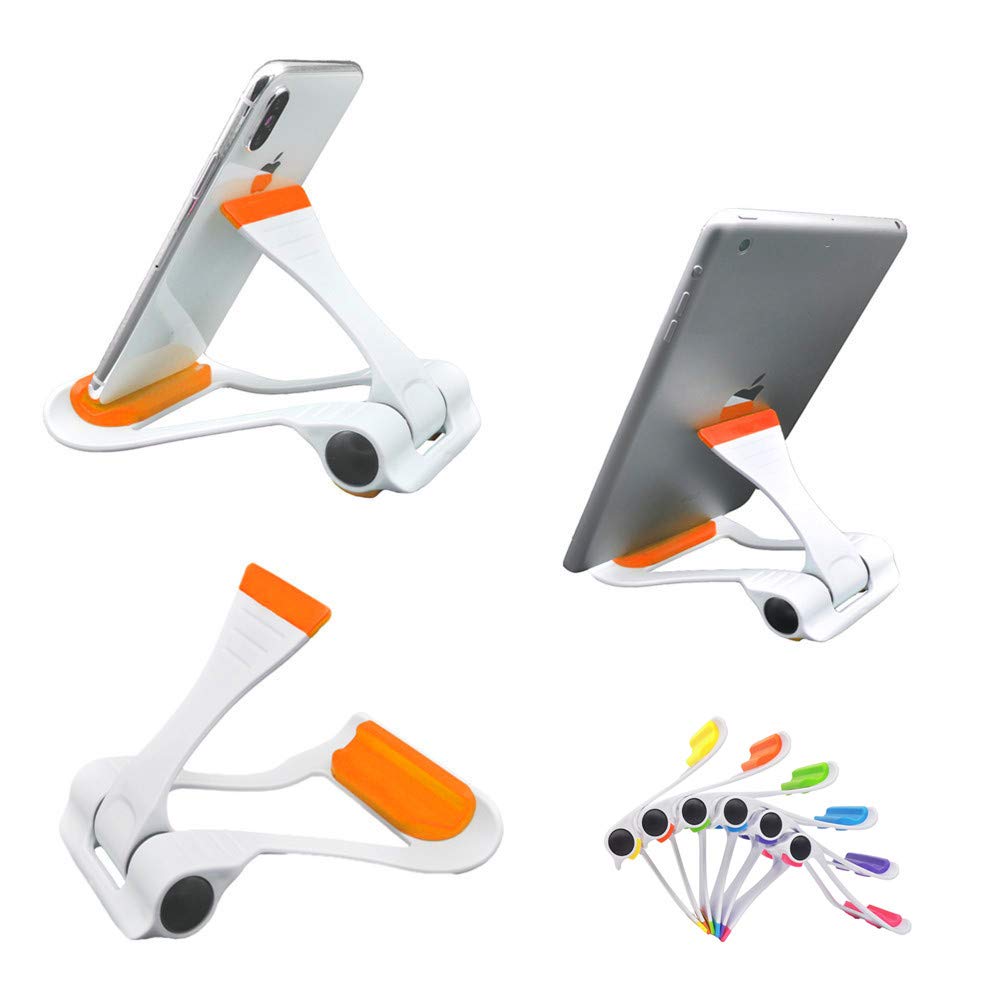 Supports Tablette/Smartphone Réglables - Lot De 4 (2 Blancs + 2 Noirs) - Pliables, Universels, Antidérapants