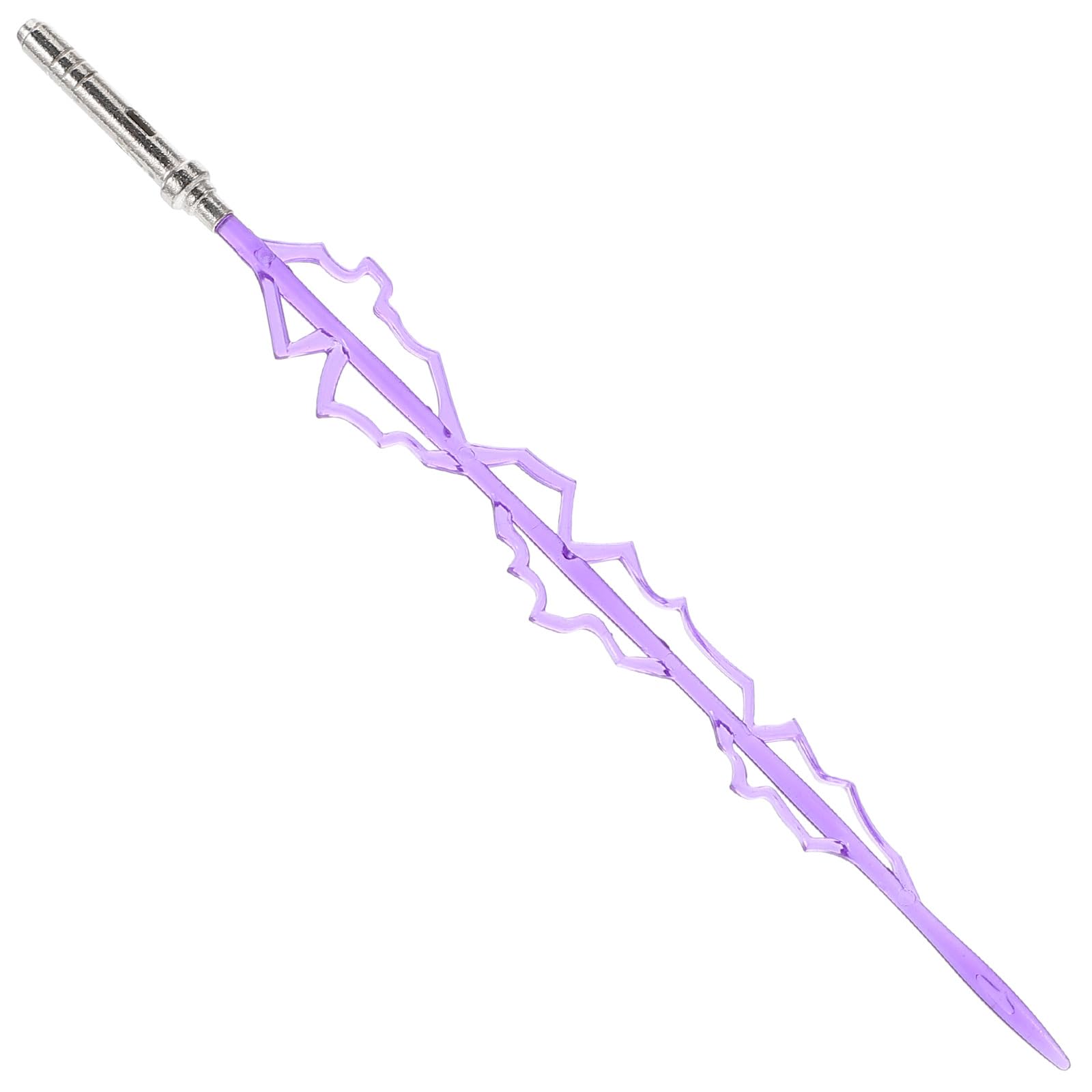 Alloy Sword Model 1/100 Scale Sword with Purple Plastic Figure and Light up Cosplay for Collectors and Decor