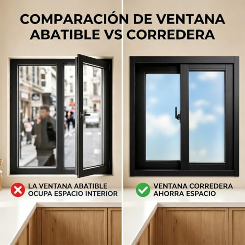 Ventanas correderas de aluminio transparente de 5mm para locales anexos 5