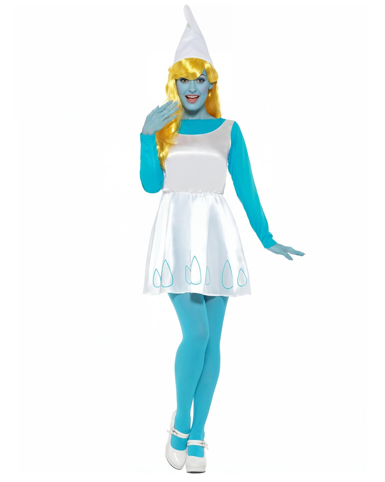 Funidelia | Disfraz de Pitufina con accesorios para mujer The Smurfs & Dibujos Animados - Disfraz para adultos y divertidos accesorios para Fiestas, Carnaval y Halloween - Talla S