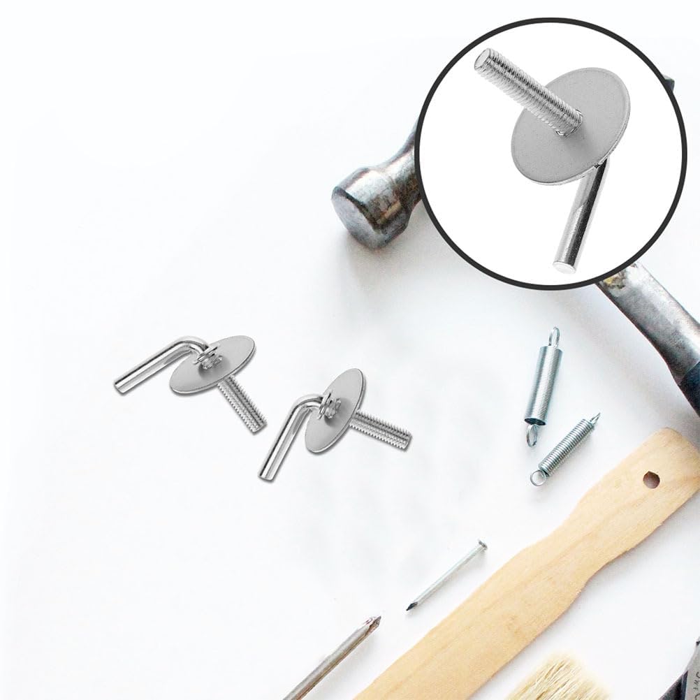 STOBAZA fan pedestal screws alongside a hammer and other tools, suggesting their use in assembly.