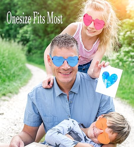 ASAHEL Heart Sunglasses Women Girls Halloween Party Favor 80s Neon Accessories Lover Outfit3