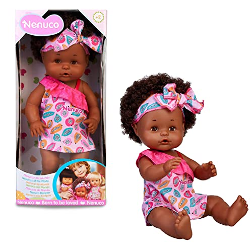 Nenuco of The World Dolls - African Origin - Muñecas bebé de Diferentes etnias, colección Exclusiva de muñecas con Trajes de Primavera de Diferentes países