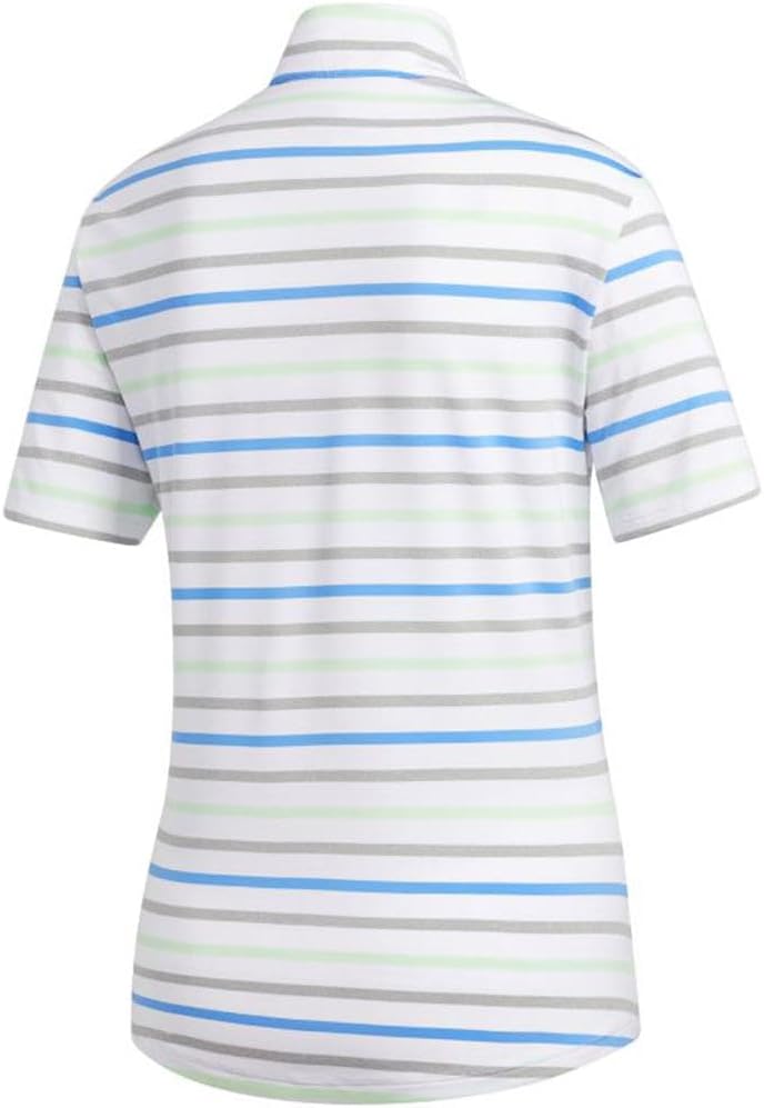 adidas レディース アルティメットストライプ 半袖ポロシャツ