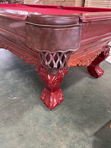 8 Ft.. Billardtisch Tunierpoolbillard Poolbillard Modell Winston Nr.8 Farbe: Kirschbaum Tuch Rot Pool Billard mit 3cm starken Schieferplatten Maß:254x142cm – Bild 4