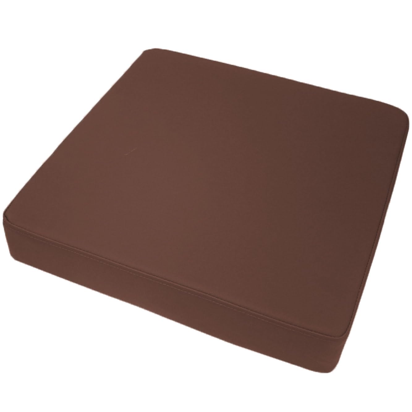 Silla de exterior impermeable marrón café de piel sintética para comedor y jardín 50x50x8cm