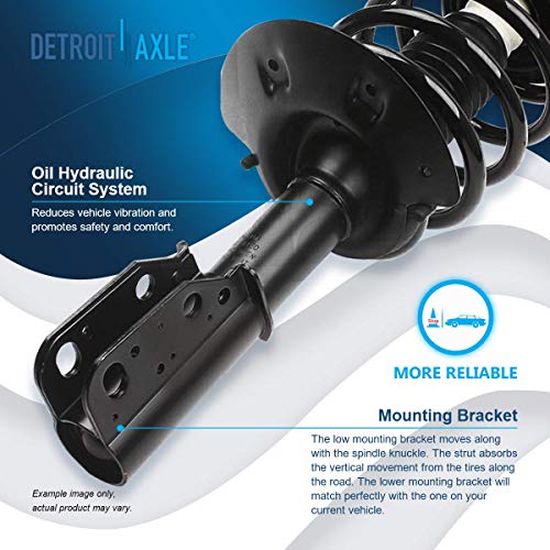 Image of Detroit Axle - 8pc Struts Sway Bars for Buick LeSabre Cadillac DeVille Aurora Bonneville Complete Front Rear Struts with Coil Spring Sway Bar Links Replacement Rear Conversion