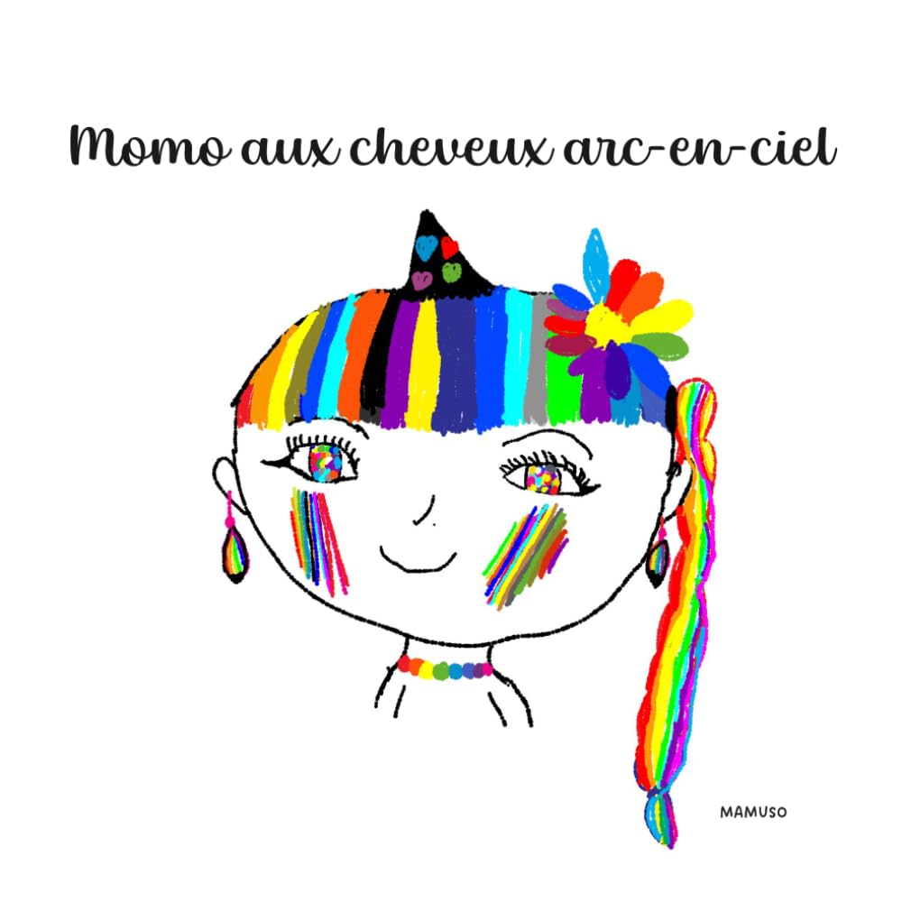 Momo aux cheveux arc-en-ciel