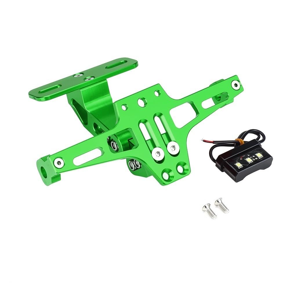 DDGBERFP For QJMOTO 400 600 2022 Short Tail License Plate Holder Adjustable Rear Spoiler Holder(Green)