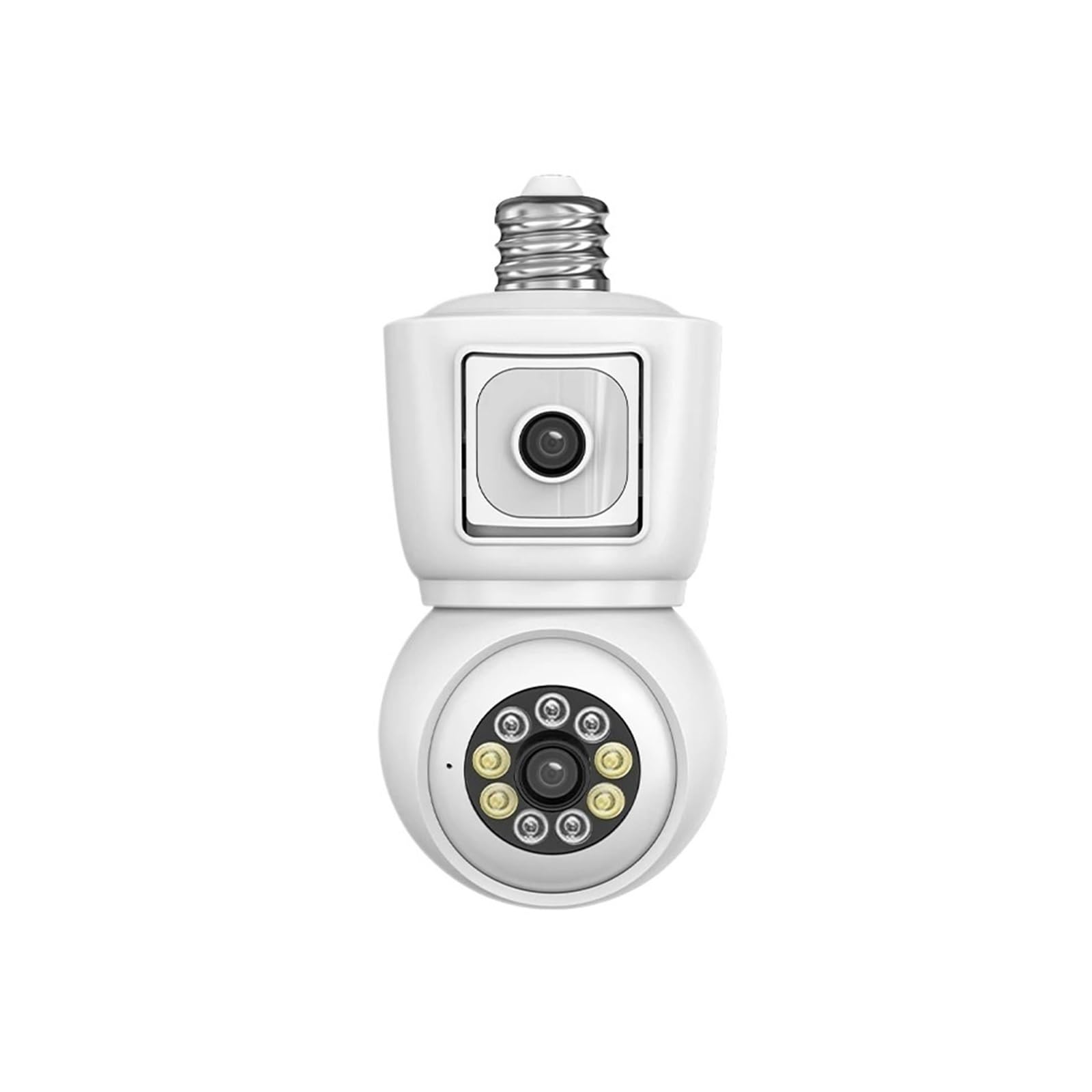 NCAEVGXRWJT 4MP E27 Bulb Dual Lens WiFi Security Cam, PTZ Auto Tracking Two-Way Audio Indoor Baby Monitor(4MP Add 64G Card)