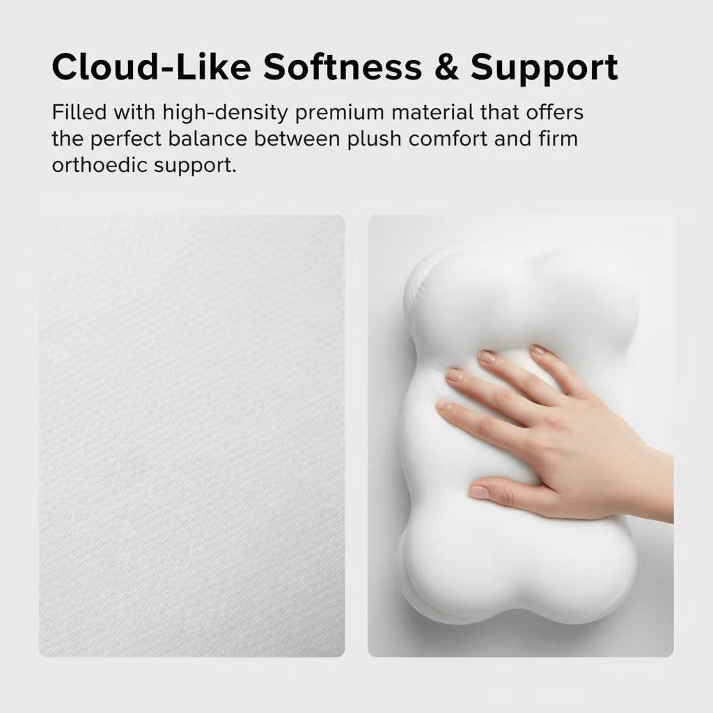 Ergonomic Memory Foam Pillow | Chiropractor Approved for Cervical Support | Breathable & Skin-Friendly | Award-Winning Design for Quality Sleep | Includes Lemon Juicer & Citrus Tools