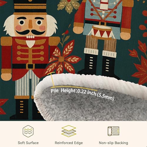 Tapis casse-noisette de Noël grand format sous la table du salon - 8