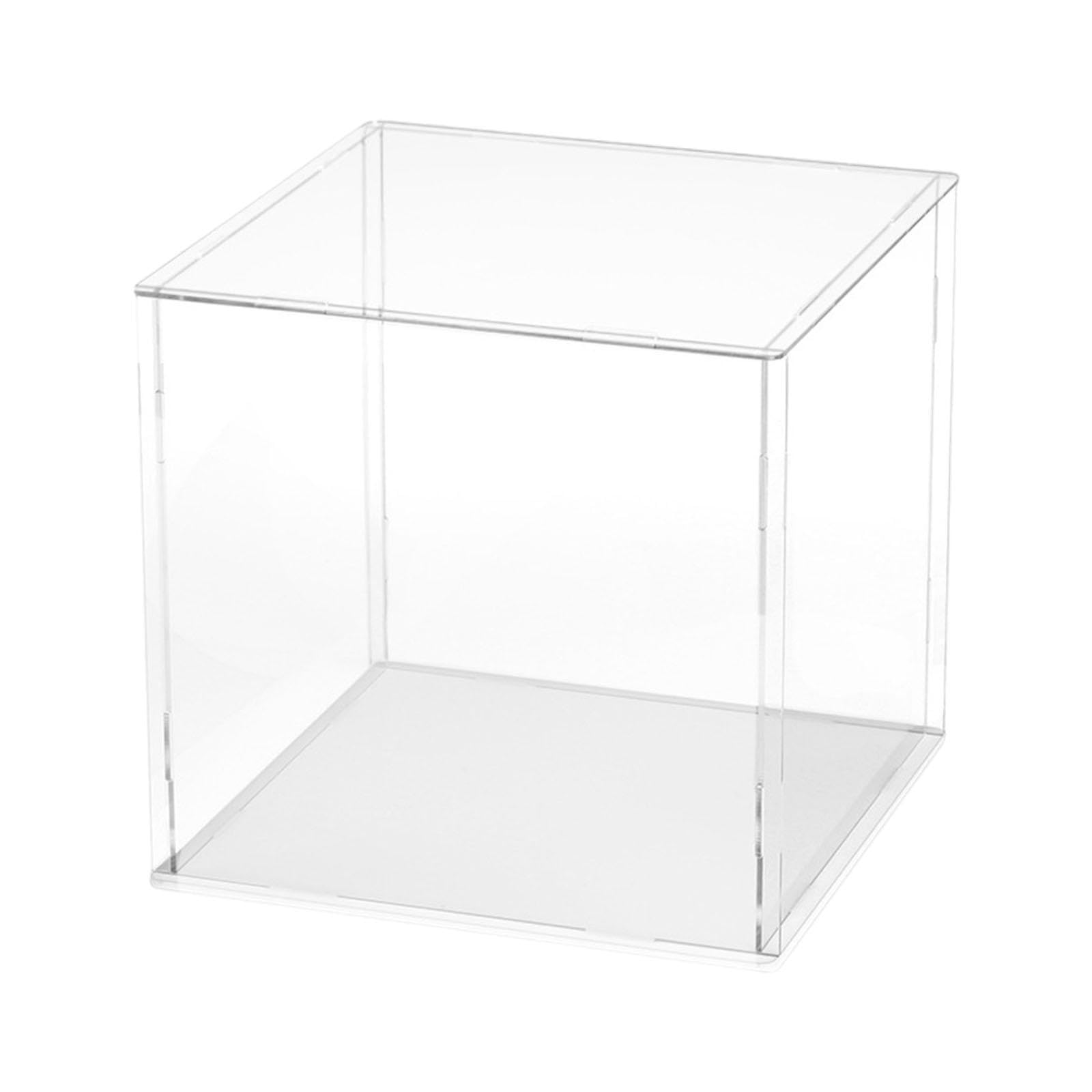 Vitrina transparente apilable de 20x20x20 cm: organizador de coleccionables claro