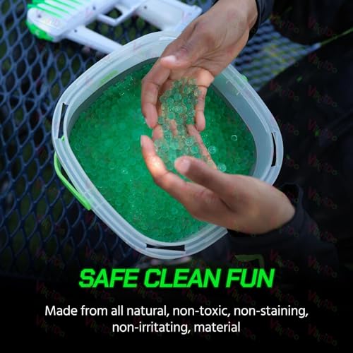 Image of VikriDA Glow-in-the-Dark Gel Blaster Refill Ammo | 10,000 Rounds of 7-8mm Non-Toxic Water Beads for Gel Guns