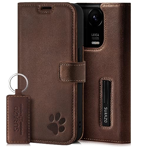 Housse Xiaomi 14 5G étui rabat cuir avec blocage RFID anti-piratage