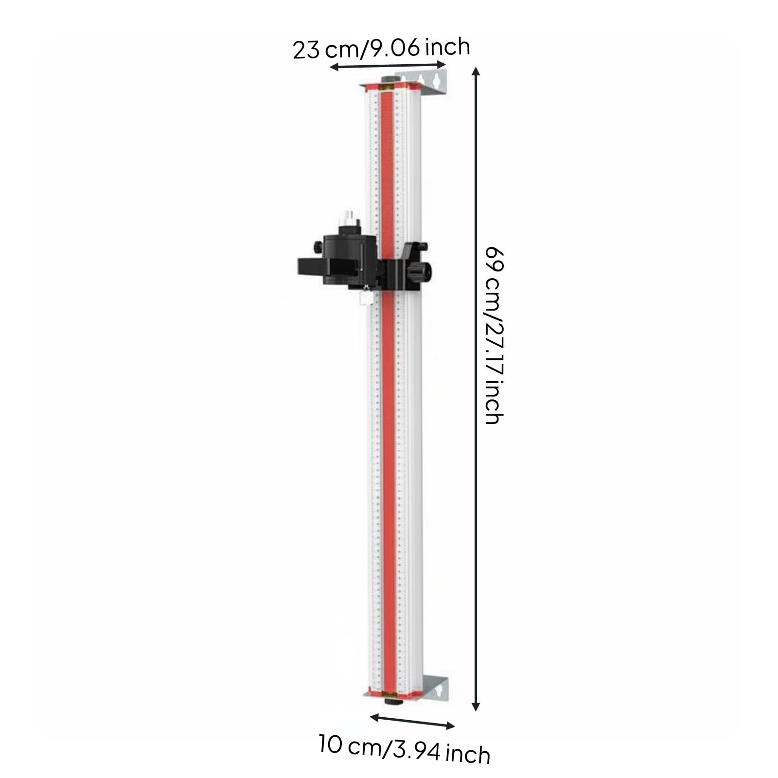 Supporto Staffa mento Staffa Regolabile Base Parete Braccio Scorrevole in Lega di Alluminio con Movimento su E Giù E Posizionamento Preciso Adatto per , 60 Cm