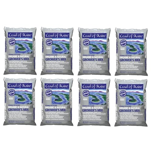 Coast of Maine Stonington Blend, 1.5 cu ft (Pack of 8) Organic and Natural Grower?s Mix for Large Container Plants
