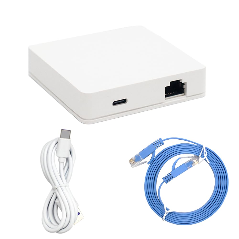 QIACHIP FBEE Smart ZigBee 3.0 Bridge Hub Wired Matter Gateway,Support IPV6 protocol and Multi-device Management,Compatible with Apple HomeKit,HomePod Siri Voice