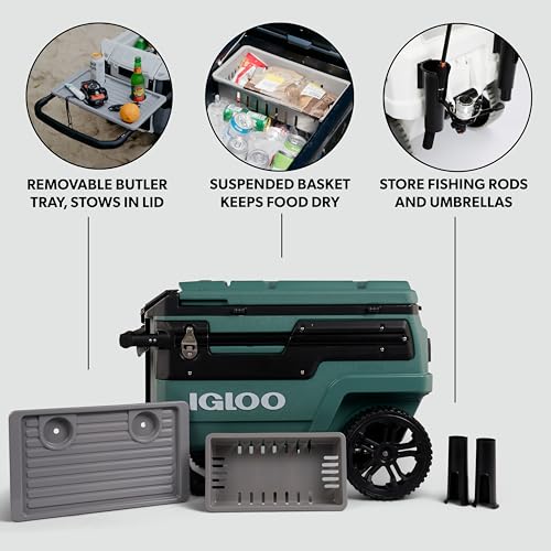 Image of Igloo Trailmate Journey 70Qt Wheeled Cooler | Insulated Hard Shell Ice Chest