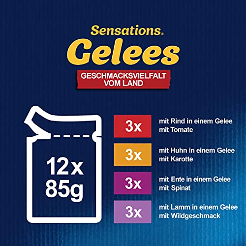 FELIX Sensations Gelees Katzenfutter nass in Gelee, Sorten-Mix, 6er Pack (6 x 12 Beutel à 85g) – Bild 6