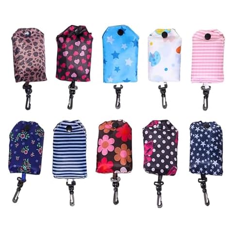 BuxiuGK Foldable Reusable Shopping Bags Set Cover