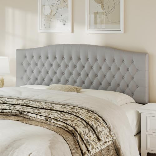 Befurtori King Headboard Only, Velvet Classic Tufted Design...