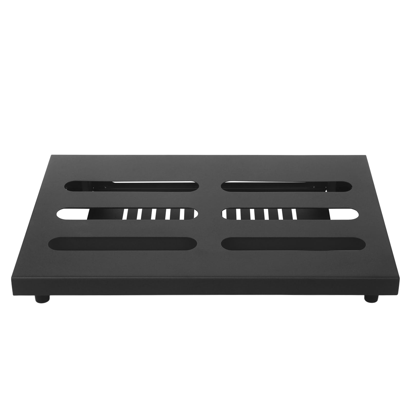 45,7 x 30 cm Gitarren-Pedalboard mit Netzteilablage | Inklusive Tragetasche und Montagebändern, Netzteil-Aufbewahrung, Stahlmaterial