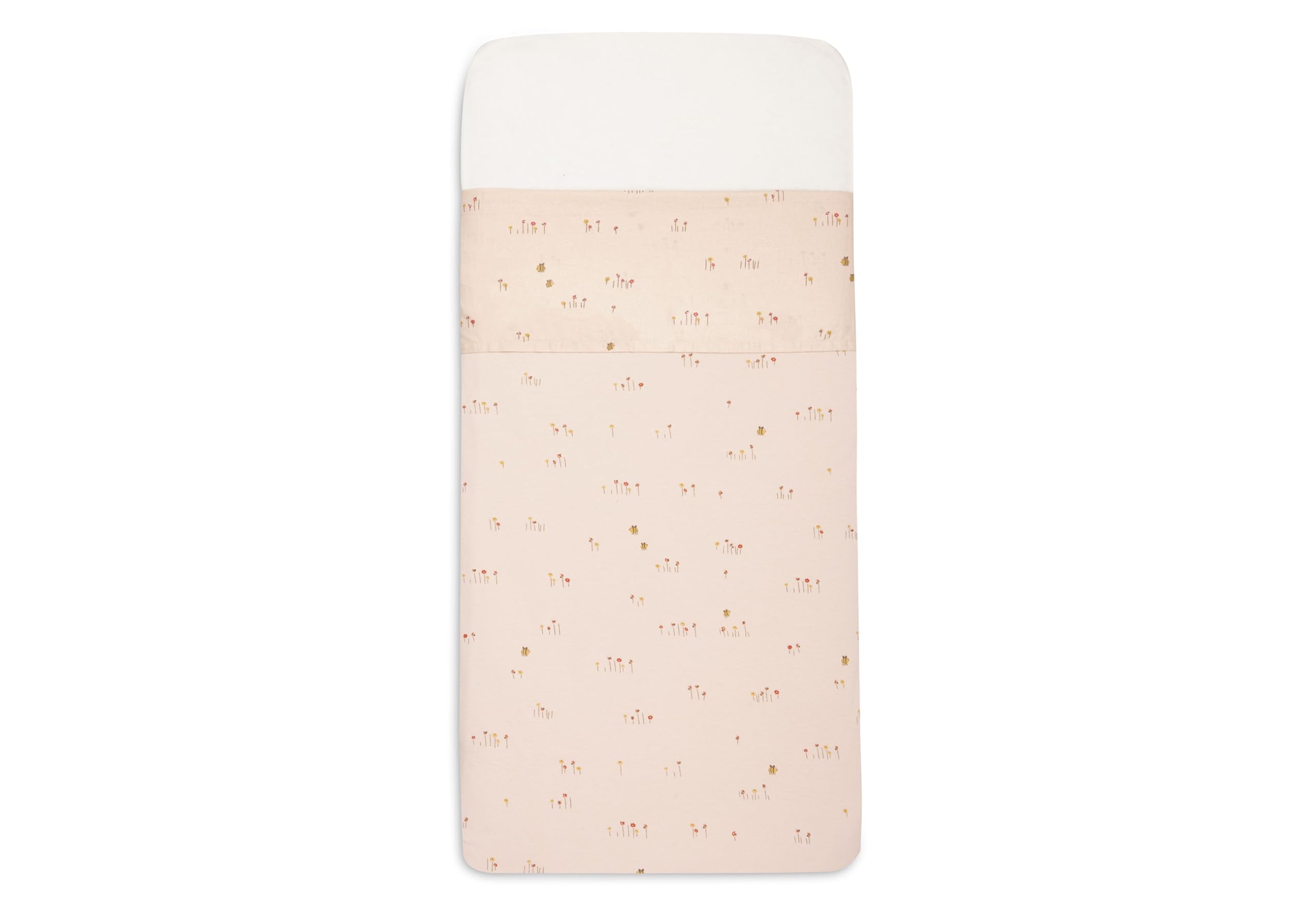 Jollein Cot Sheet - Pretty Picnic - 120x150cm - 100% Cotton - Flat Sheet Without Elastic - OEKO-TEX Certified