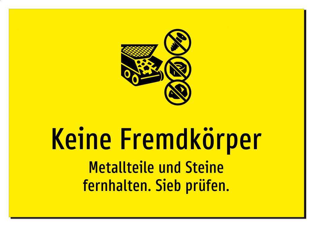 41289-DE-S-07 | Keine Fremdkörper - Metallteile und Steine fernhalten