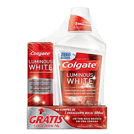 Enxaguante Bucal Colgate Luminous White 500ml Promo 1 Creme Dental