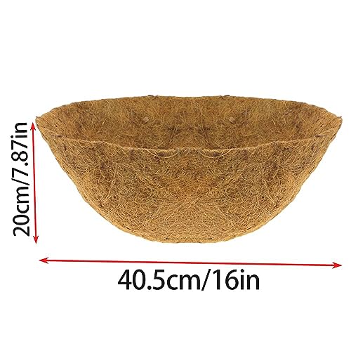COEAYO 2 Pack Hanging Basket Liners 12 Inch Round Coco Fiber Liner for