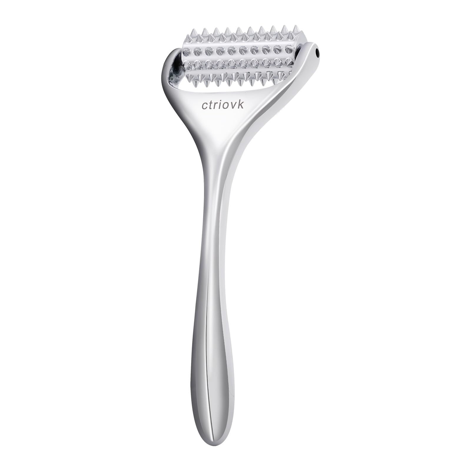 Acupuncture Massage Roller, Stainless Steel, Portable Manual Roller for Whole Body Pain Relief, Puffiness Reduce and Muscle Relaxation Massage